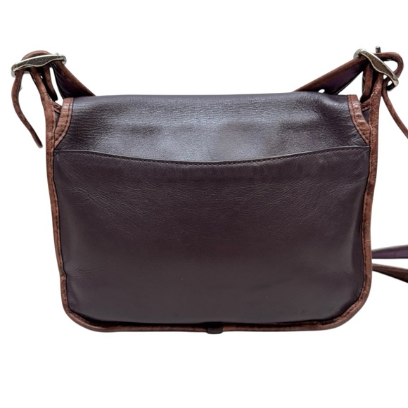 Coach Patricia Saddle Bag Python Embossed Flap Brown Leather Crossbody D1780 - Picture 5 of 15